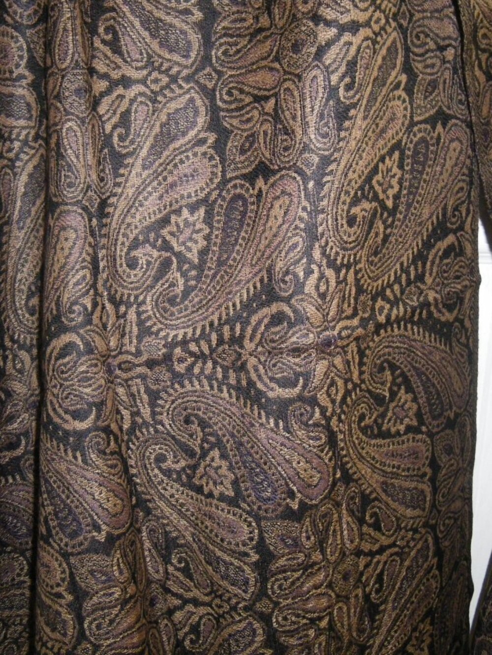 Women’s 100% Wool Large Paisley Print Wrap Made in India - Picture 2 of 5